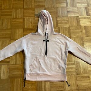 Pink Hoodie with Black Accents